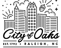 Raleigh City of Oaks digital art print