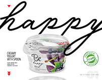 Set of yogurt package design