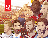 Adobe #SketchTheMatch World Cup Illustrations