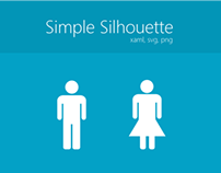 Simple silhouettes icons