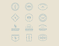 Free Seafood Badges Set