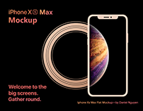 Free Mockup - iPhone Xs Max Flat PSD
