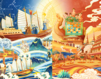 Series of Silk Road illustrations丝绸之路系列插画