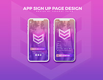App Sign Up Page Design