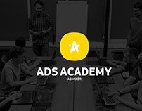 Identity Brand design Admixer Academy. Logo.
