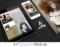 A4 Magazine Mock-up
