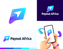 Payout Africa Logo Design - Letter P with Send Money