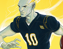 Boltman concept Sketch, Unofficial Chargers Mascot