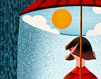 Sunshine | Procreate Illustration | Girl With Umbrella