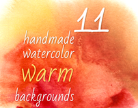 11 Warm Watercolor backgrounds