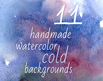 11 Handmade Cold Watercolor Backgrounds