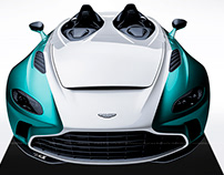 2020 Aston Martin V12 Speedster White & Tiffany Blue