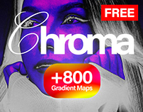 Free +800 Gradient Map Pack for Photoshop