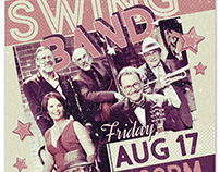 Butterfly Swing Band poster design