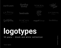 logotypes - 10 years - black and white