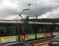 Onze Bimbola kinderopvang tram gesignaleerd in de stad!