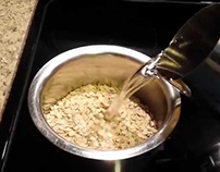 Oatmeal cooked with water