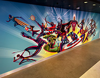 Mural : Marvel Super hero Academy at Disney Wish