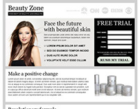 Beauty product landing page design by semanticlp.com