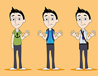 Character Designing Cartoon with different cloths