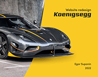 Koenigsegg sports car website redesign