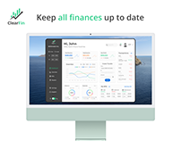 Business Dashboard ClearFin. Financial web app