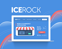ICEROCK Landing - Mobile E-commerce app