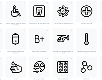 Medical set icons