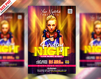 Premium Night Club DJ Party Flyer PSD