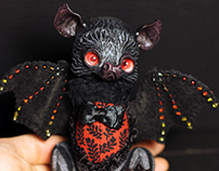 OOAK Poseable Dolls: Vampire Bat ("Gothic" series)