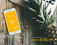 Free Iphone Mockup with a pineapple