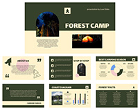 Green and Ochre Forest Camp - free Google Slides Theme