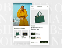 Obsidian - Fashion E-commerce mobile design.