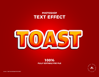 Free Toast 3D Photoshop Text Effect