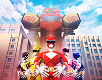 Low Poly Power Rangers