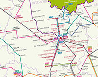 Cartographie du réseau régional MOBIGO