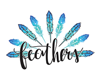 60 Free Watercolor Feather Elements and Patterns