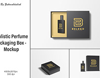 Perfume And Packaging Box - Mockup
