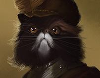 Cat - Rembrandt Style "Fancy Animals"