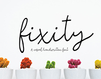 fixity | handwritten font