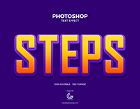 Free Steps Photoshop Text Effect
