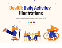 DealQk Daily Activities Illustrations