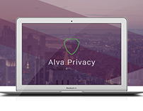 Alva Privacy. Main page design.