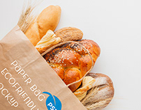 Mockup Paper Bags with Breads