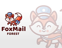 Fox Mail Forest Logo Template