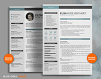 Resume Template for Teacher and Professionals - "Elisa"