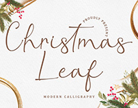 FREE FONT | Christmas Leaf Modern Calligraphy