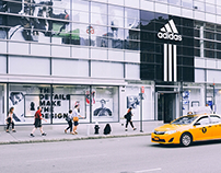Adidas Women —Retail window display design, 2016