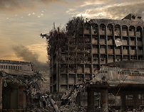 Destroyed City ( Matte Painting - 2010 )