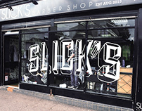 Slick's | Lettering Window Mural